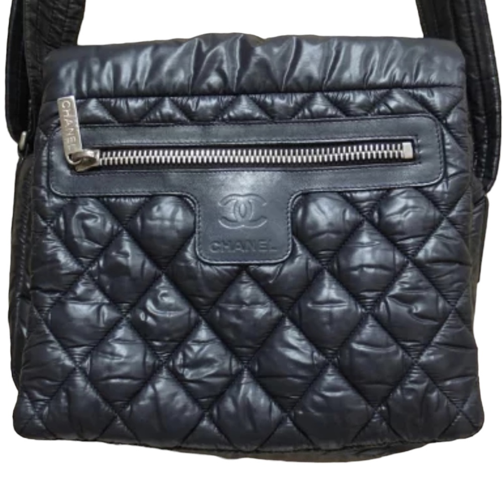 Chanel Gray Cross Bag Cocoon Shoulder Coco Nylon
